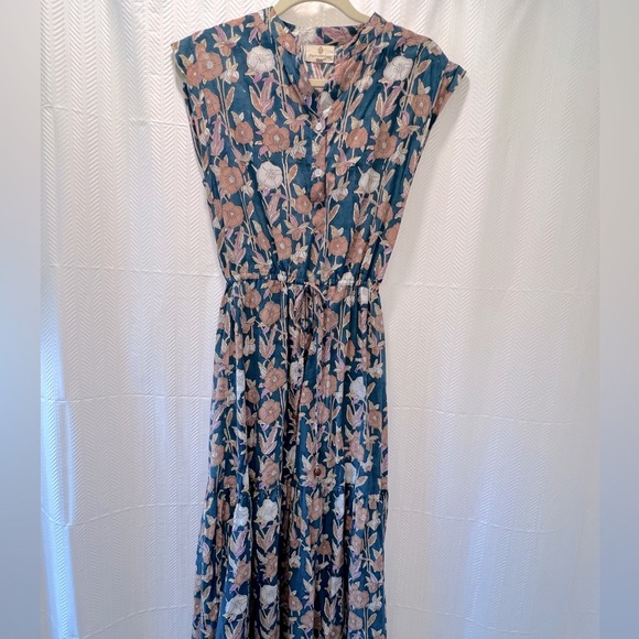 Perry Walker Tanya Maxi Dress Peacock Floral - Picture 2 of 9